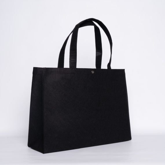 Bolsa de fieltro reutilizable personalizada 45x13x33 CM | VILTEN WINKELTAS | ZEEFBEDRUKKING AAN 1 ZIJDE IN 1 KLEUR