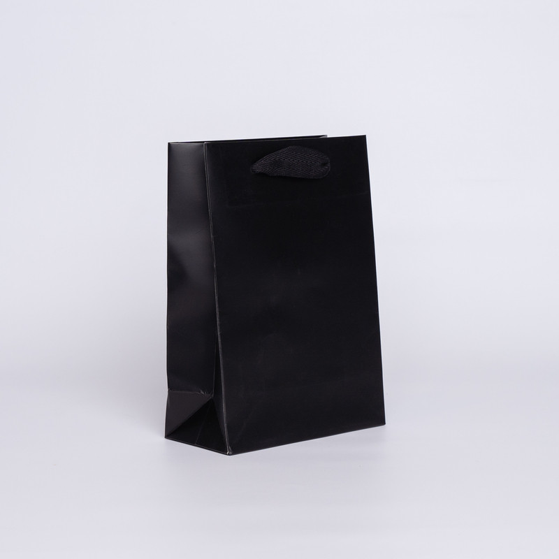 Shopping bag personalizzata Noblesse Laminata 16x8x23 CM | SHOPPING BAG NOBLESSE LAMINATA | STAMPA SERIGRAFICA SU DUE LATI IN...
