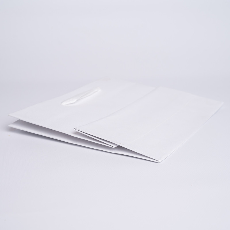 Noblesse personalisierte Papiertüte 30x12x22 CM | NOBLESSE PREMIUM PAPIERBEUTEL | ZWEI-SEITIGER SIEBDRUCK IN ZWEI FARBEN