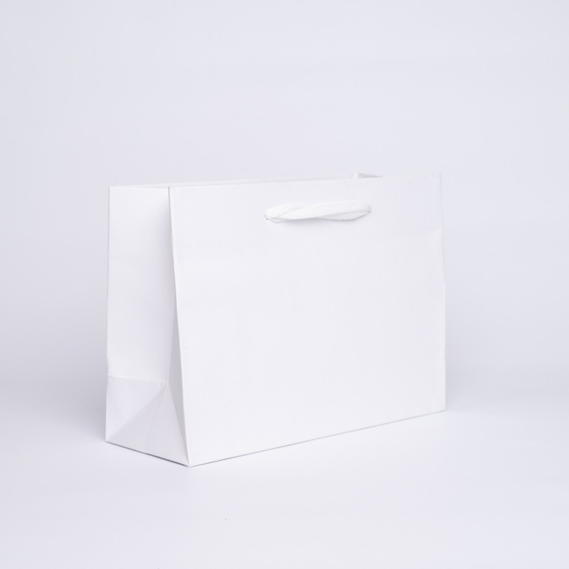 Customized Personalized shopping bag Noblesse 30x12x22 CM | PREMIUM NOBLESSE PAPER BAG | SCREEN PRINTING ON TWO SIDES IN TWO ...