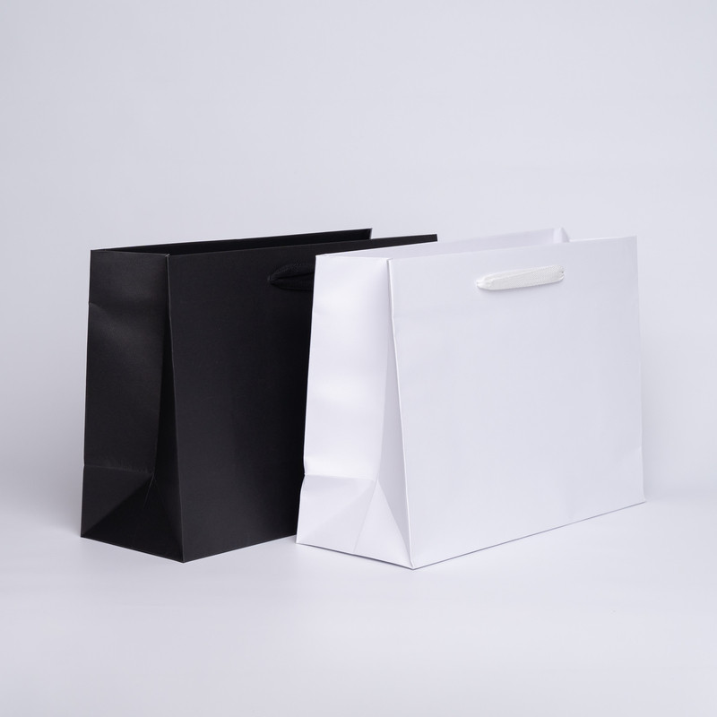 Customized Personalized shopping bag Noblesse 40x15x29 CM | PREMIUM NOBLESSE PAPER BAG | SCREEN PRINTING ON ONE SIDE IN ONE C...