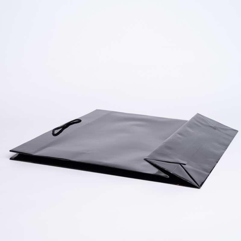 Shopping bag personalizzata Noblesse Laminata 42x11x38 CM | SHOPPING BAG NOBLESSE LAMINATA | STAMPA SERIGRAFICA SU UN LATO IN...