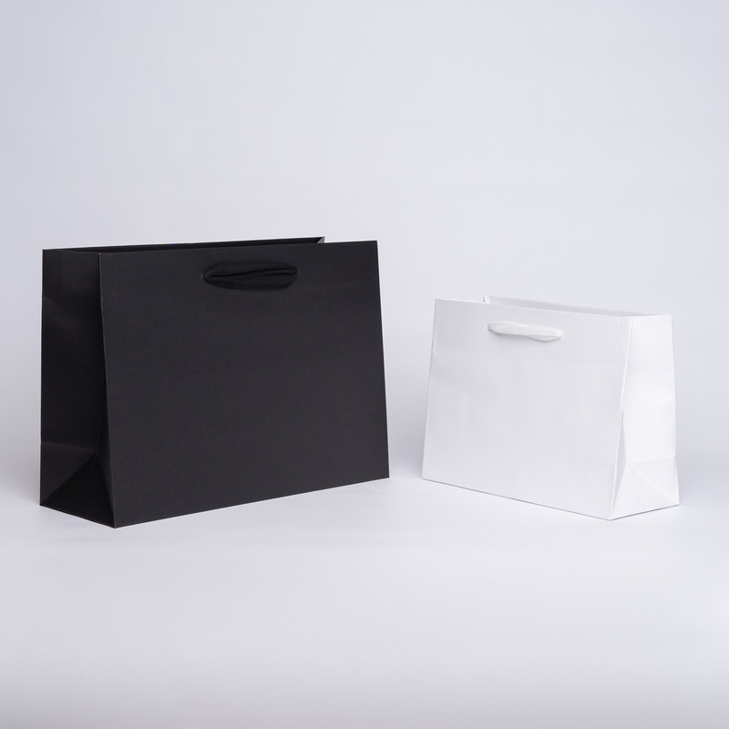 Shopping bag personalizzata Noblesse 53x18x43 CM | SHOPPING BAG NOBLESSE PREMIUM | STAMPA SERIGRAFICA SU UN LATO IN UN COLORE