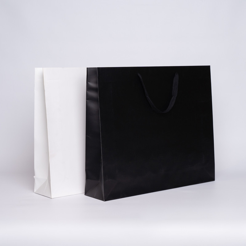 Customized Laminated Personalized shopping bag Noblesse 54x12x45 CM | LAMINATED NOBLESSE PAPER BAG | SCREEN PRINTING ON TWO S...