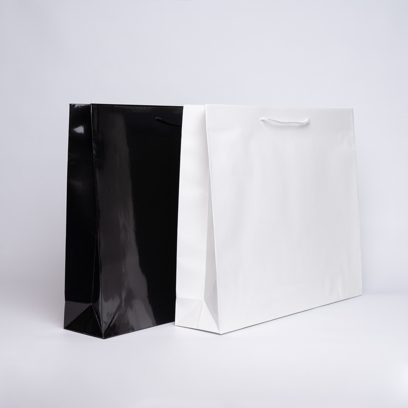 Customized Laminated Personalized shopping bag Noblesse 54x12x45 CM | LAMINATED NOBLESSE PAPER BAG | SCREEN PRINTING ON ONE S...