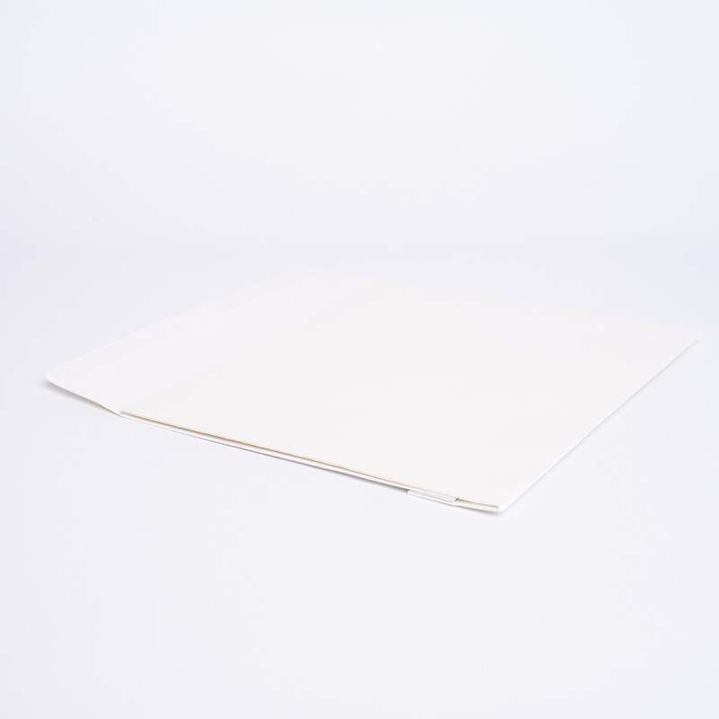 Noblesse personalisierte Papiertüte 23x4x18 CM | PREMIUM NOBLESSE PAPER POUCH | SIEBDRUCK AUF EINER SEITE IN ZWEI FARBEN