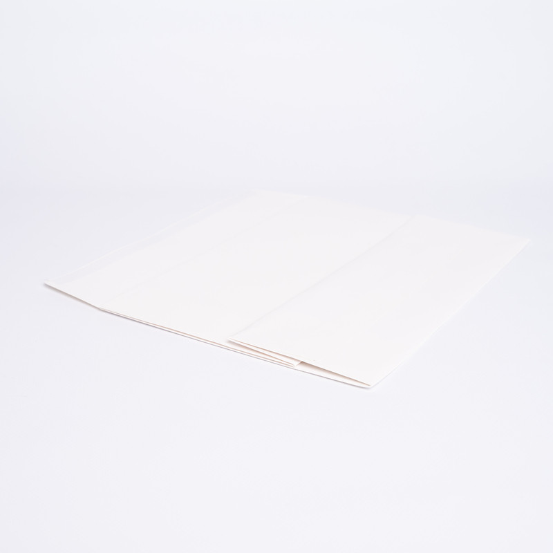 Noblesse personalisierte Papiertüte 30x10x20 CM | PREMIUM NOBLESSE PAPER POUCH | SIEBDRUCK AUF EINER SEITE IN EINER FARBE