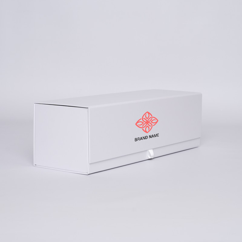Boîte aimantée personnalisée Bottlebox 12x40,5x12 CM | BOTTLE BOX | CAJA PARA 1 BOTELLA MAGNUM| IMPRESIÓN SERIGRÁFICA DE UN L...