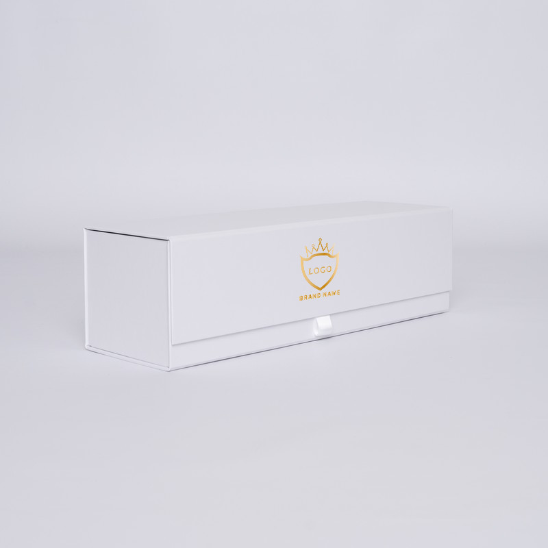 Boîte aimantée personnalisée Bottlebox 10x33x10 CM | BOTTLE BOX |CAJA PARA 1 BOTELLA | ESTAMPADO EN CALIENTE