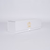 Gepersonaliseerde Gepersonaliseerde magnestische geschenkdoos Bottlebox 10x33x10 CM | BOTTLE BOX | DOOS VOOR 1 FLES | WARMTEDRUK