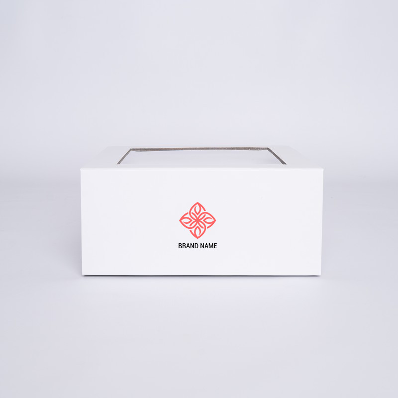 Boîte aimantée personnalisée Clearbox 22x22x10 CM | CLEARBOX | IMPRESSION EN SÉRIGRAPHIE SUR UNE FACE EN DEUX COULEURS
