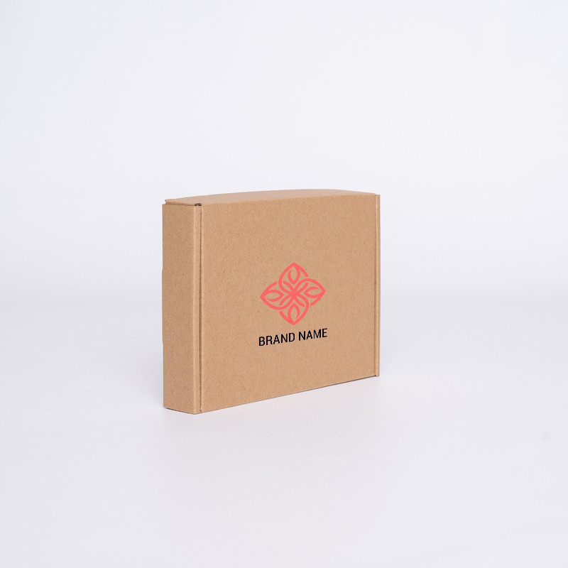Postpack Kraft personalizable 16,5x12,5x3 CM | POSTPACK | IMPRESIÓN SERIGRÁFICA DE UN LADO EN DOS COLORES