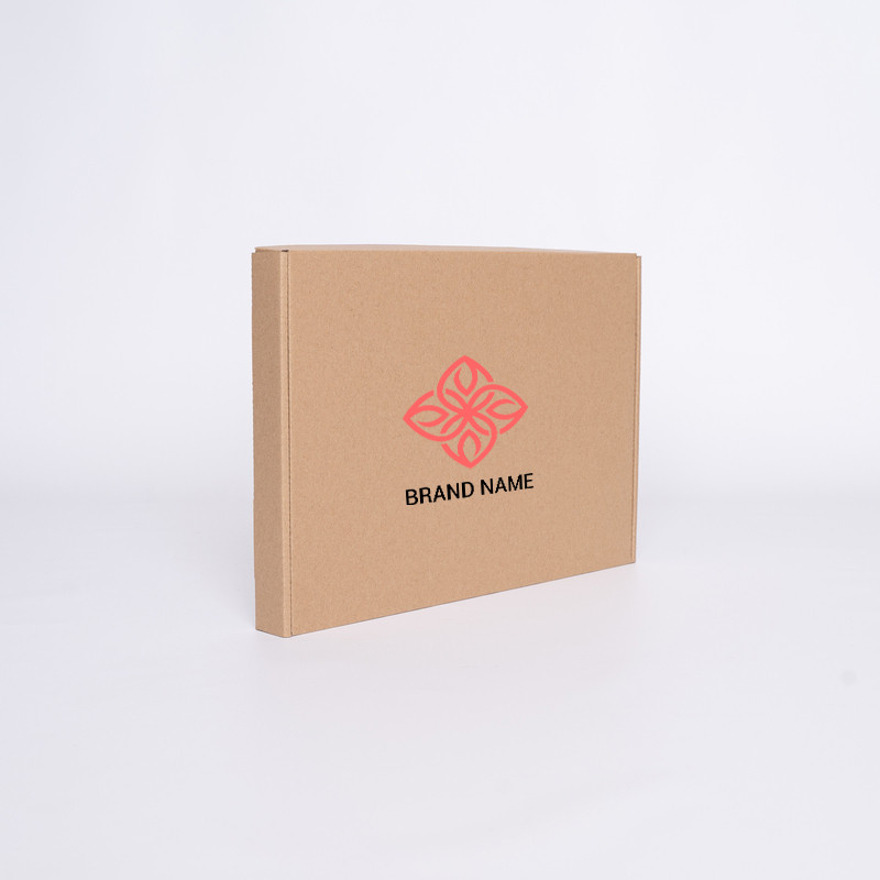 Postpack Kraft personalizable 31,5x22,5x3 CM | POSTPACK | IMPRESIÓN SERIGRÁFICA DE UN LADO EN DOS COLORES