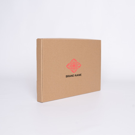 Postpack Kraft personalizable 36,5x24,5x3 CM | POSTPACK | IMPRESIÓN SERIGRÁFICA DE UN LADO EN DOS COLORES