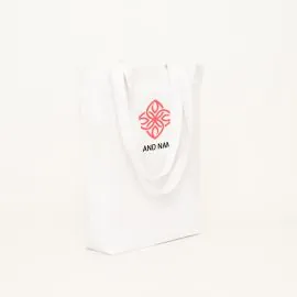 Customized Customized reusable cotton bag with pocket 38x42 CM | TOTE COTTON BAG POCKET | SCREEN PRINTING ON TWO SIDES IN TWO...