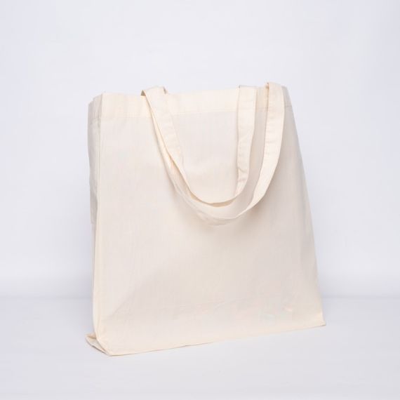 Customized Personalized reusable cotton bag 48x20x40 CM | COTTON SHOPPING BAG | SCREEN PRINTING ON ONE SIDE IN TWO COLOURS