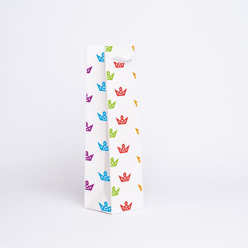 Bolsa personalizada Noblesse 12x9x39 CM | NOBLESSE PAPER BAG | OFFSET PRINTING ALL OVER