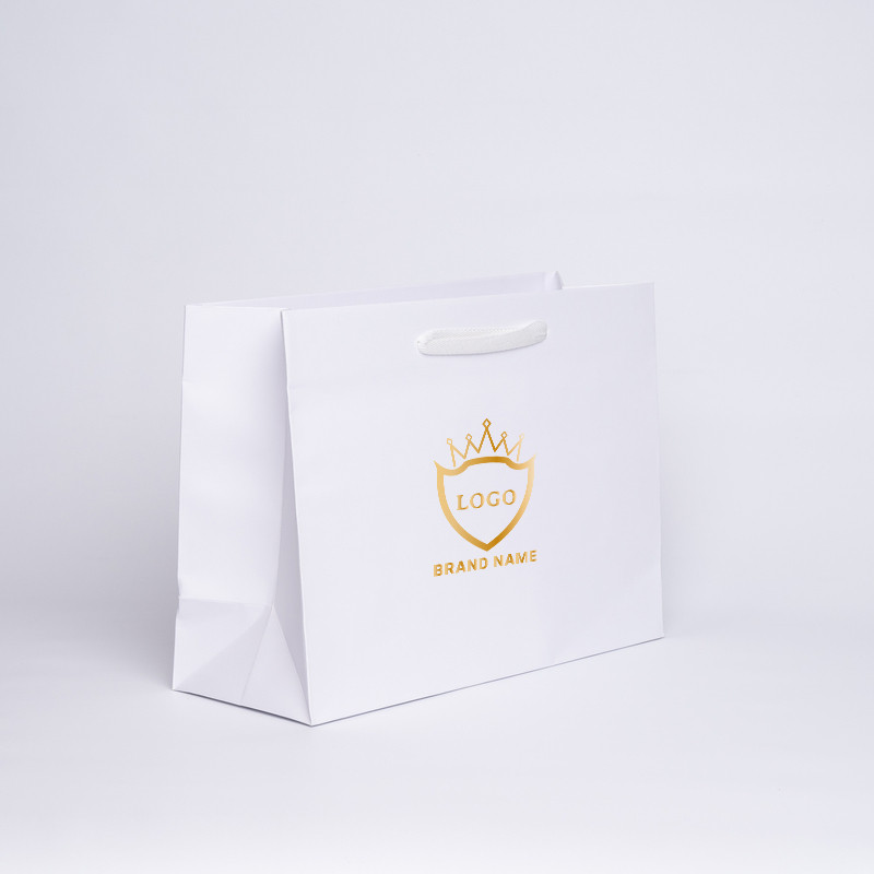 Customized Personalized shopping bag Noblesse 40x15x29 CM | NOBLESSE PREMIUM PAPIERBEUTEL | ZWEI-SEITIGER SIEBDRUCK IN EINER ...