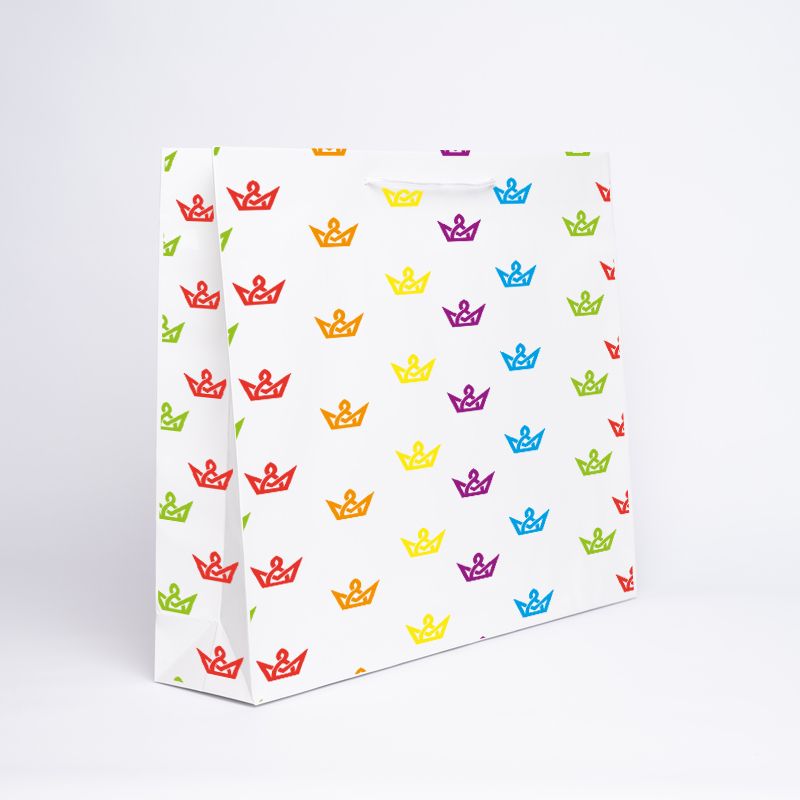 Customized Personalized shopping bag Noblesse 45x14x36 CM | NOBLESSE PAPER BAG | OFFSET PRINTING ALL OVER