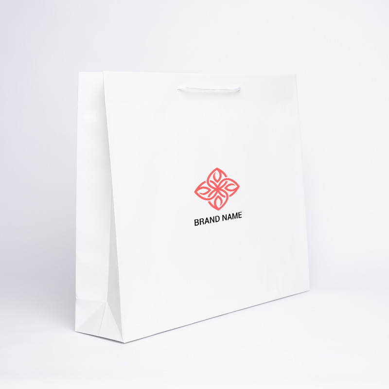 54x12x45 CM | LAMINATED NOBLESSE PAPER BAG | SCREEN PRINTING ON TWO SIDES IN TWO COLOURS