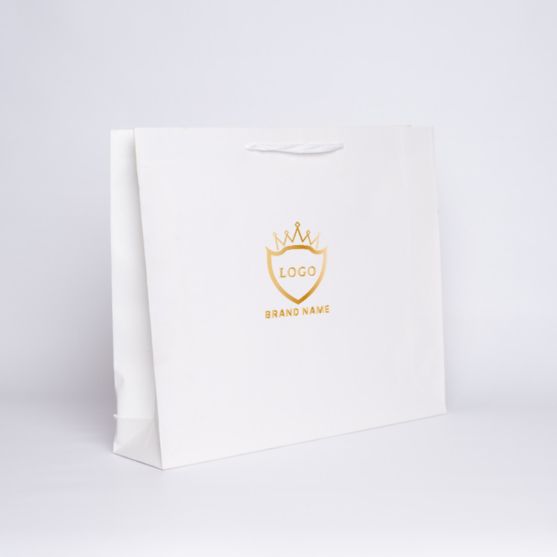 Customized Laminated Personalized shopping bag Noblesse 54x12x45 CM | LAMINATED NOBLESSE PAPER BAG | SCREEN PRINTING ON TWO S...