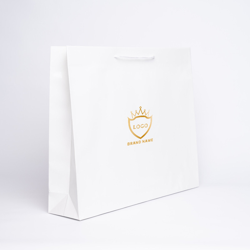 54x12x45 CM | LAMINATED NOBLESSE PAPER BAG | SCREEN PRINTING ON ONE SIDE IN ONE COLOUR