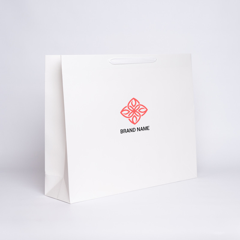 59x15x47 CM | LAMINATED NOBLESSE PAPER BAG | SCREEN PRINTING ON TWO SIDES IN TWO COLOURS