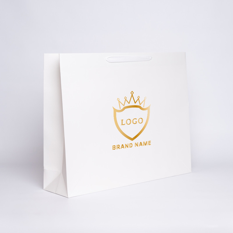 Customized Laminated Personalized shopping bag Noblesse 59x15x47 CM | LAMINATED NOBLESSE PAPER BAG | SCREEN PRINTING ON TWO S...