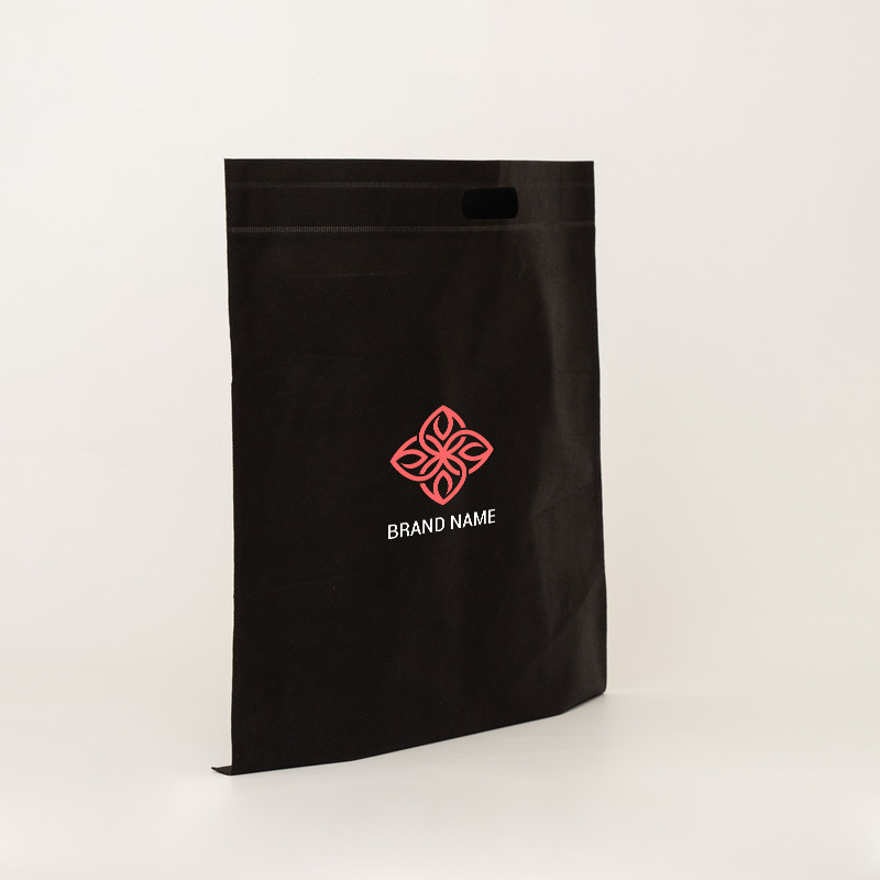 Tasche aus personalisiertem Vliesstoff 50x50 CM | US TNT DKT BAG | ZWEI-SEITIGER SIEBDRUCK IN ZWEI FARBEN