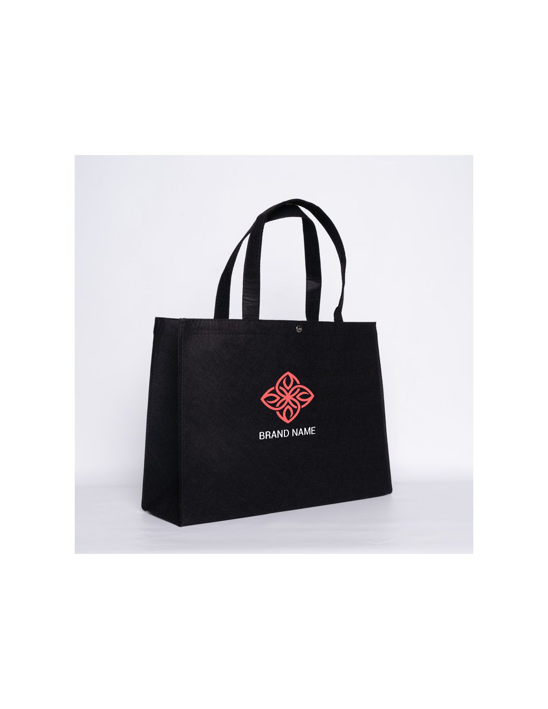 Customized Personalized reusable felt bag 45x13x33 CM | FELT SHOPPING BAG | SCREEN PRINTING ON TWO SIDES IN TWO COLOURS