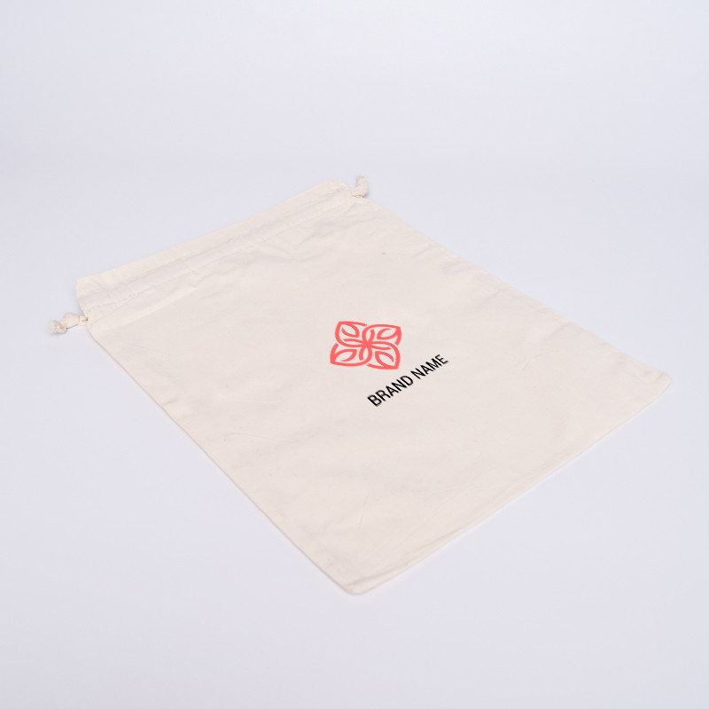 Customized Personalized cotton pouch 29x38 CM | COTTON POUCH | SCREEN PRINTING ON ONE SIDE IN TWO COLOURS