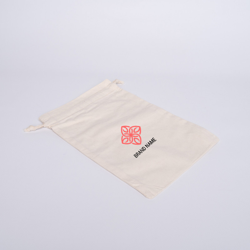 20x30 CM | COTTON POUCH | SCREEN PRINTING ON ONE SIDE IN TWO COLOURS