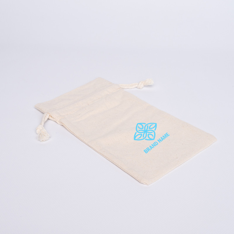 Bolsitas de algodón personalizada 13x22,5 CM | COTTON POUCH | SCREEN PRINTING ON ONE SIDE IN ONE COLOUR