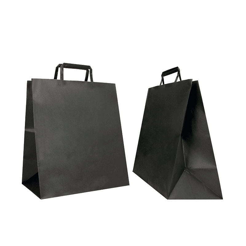 Customized 28x17x32 CM 28x17x32 CM | BOX PAPER BAG| FLEXO PRINTING IN ONE COLOR ON PRE-DEFINED AREAS ON BOTH SIDES