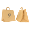 Customized 40X35X35 CM 40X35X35 CM | PAPER BOX BAG | FLEXO PRINTING IN ONE COLOR ON 2 SIDES | KRAFT PAPER WHITE/NATURAL