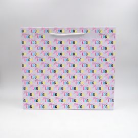 Gepersonaliseerde Gepersonaliseerde Noblesse papier zak 40x14x35 CM | NOBLESSE PAPIER ZAK | OFFSET BEDRUKKING OVER DE HELE ZAK
