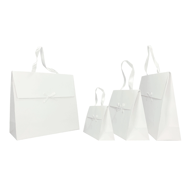 Customized Paper pouches Gift bag with Kelly handles