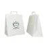 BOLSA DE CAJA DE KRAFT BLANCA CON ASAS PLANAS