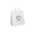 BOLSA DE CAJA DE KRAFT BLANCA CON ASAS PLANAS