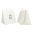 WITTE KRAFT BOX TAS MET PLATTE HANDVATTEN