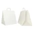 WEIßE KRAFTBOX TASCHE MIT FLACHEN GRIFFEN