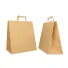 NATURAL KRAFT BOX BAG WITH FLAT HANDLES