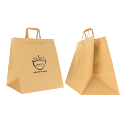 BOLSA CAJA KRAFT NATURAL CON IMPRESIÓN