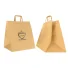 NATURAL KRAFT BOX BAG WITH FLAT HANDLES