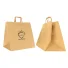 NATURAL KRAFT BOX BAG WITH FLAT HANDLES