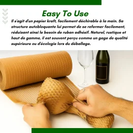 PAPIER CADEAU NID D'ABEILLES