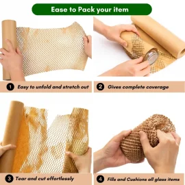 PAPEL DE REGALO EN FORMA DE PANAL