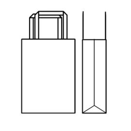 BOLSA DE PAPEL ASA PLANA | 18X08X25
