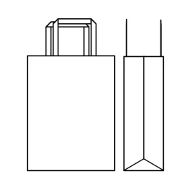 SAC PAPIERPOIGNÉE PLATE | 22X10X29