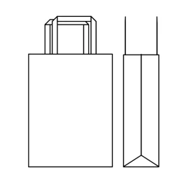 PAPER BAG FLAT HANDLE | 26X11X35